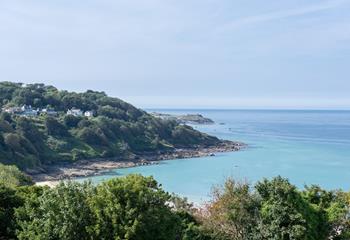 Stroll down to the tropical waters of Carbis Bay beach on a summer morning.