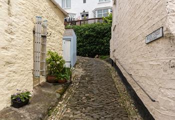 Historic cobbles lead you to Shilly Billy.