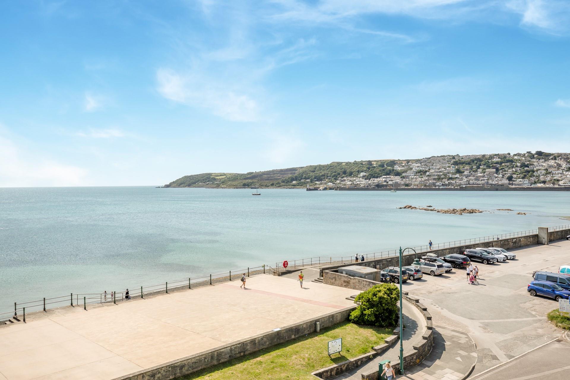 The sea views stretch over to Newlyn, and St Michael's Mount the other side.