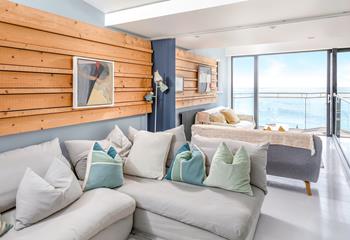 Sink into the comfortable sofas after a day of exploring west Cornwall.