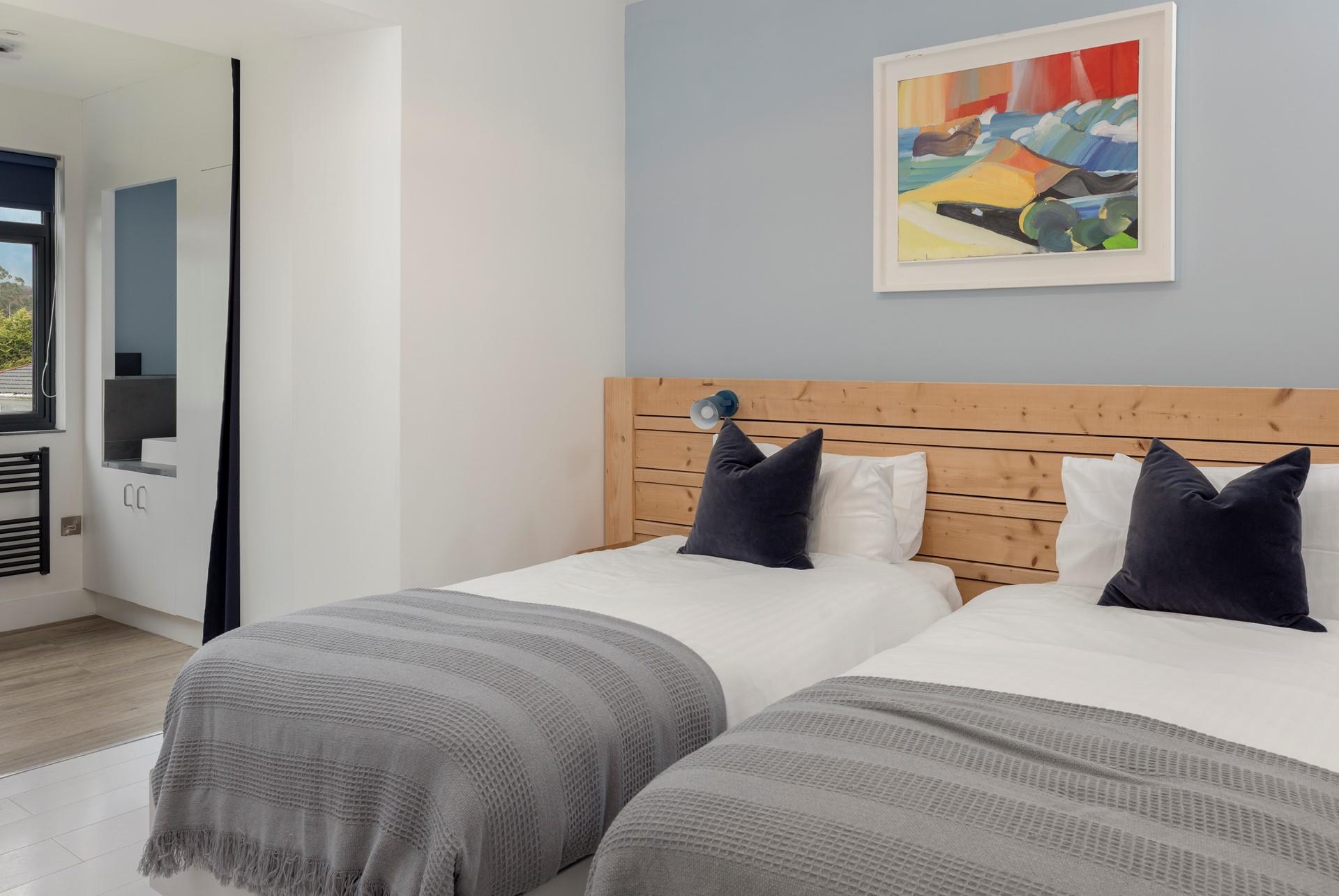 There's plenty of space in the twin bedroom.