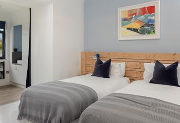 There's plenty of space in the twin bedroom.