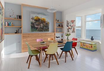 Tuck into dinner with a view across the Prom!