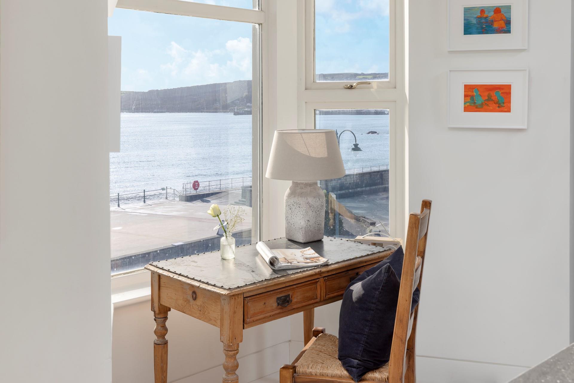 The apartments boasts beautiful views of the Cornish coastline.