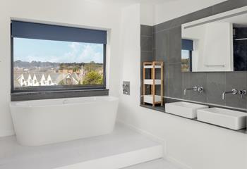 Fill the bath with bubbles after a ramble along the coast path.