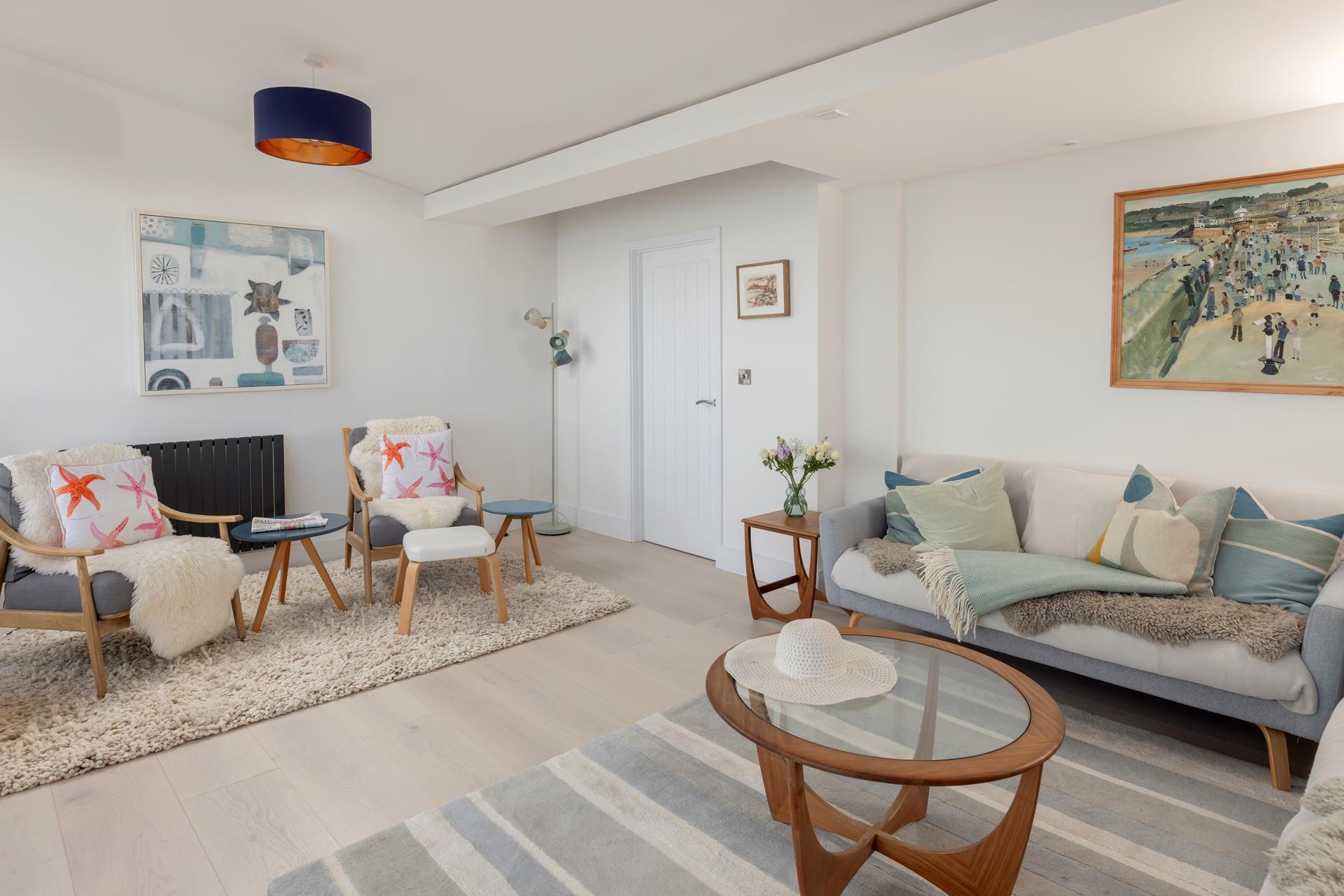 The second floor sitting room is the ideal spot to relax in the evenings.