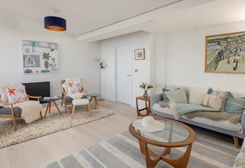 The second floor sitting room is the ideal spot to relax in the evenings.