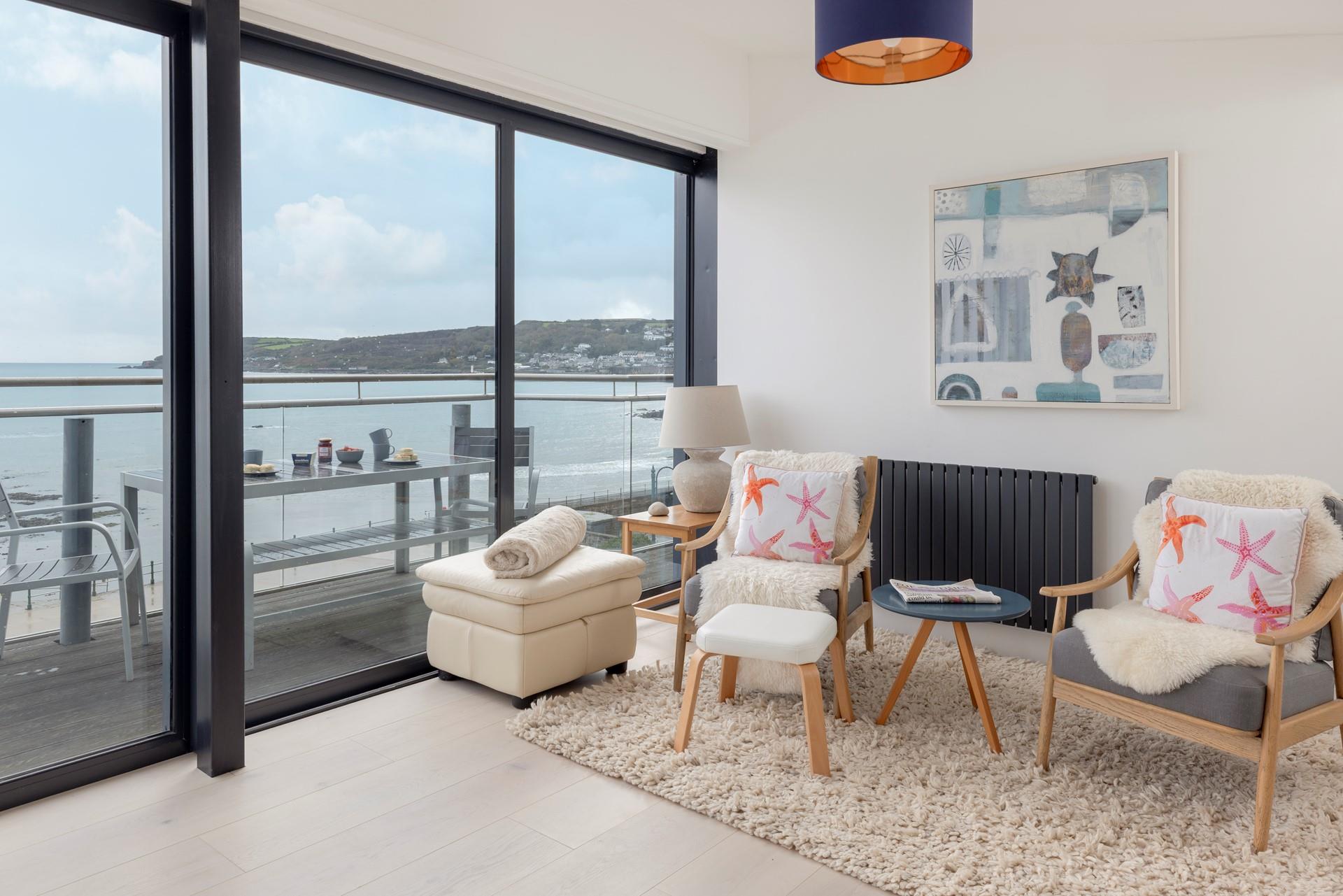 The perfect corner for whiling away the hours as the tide rolls in.