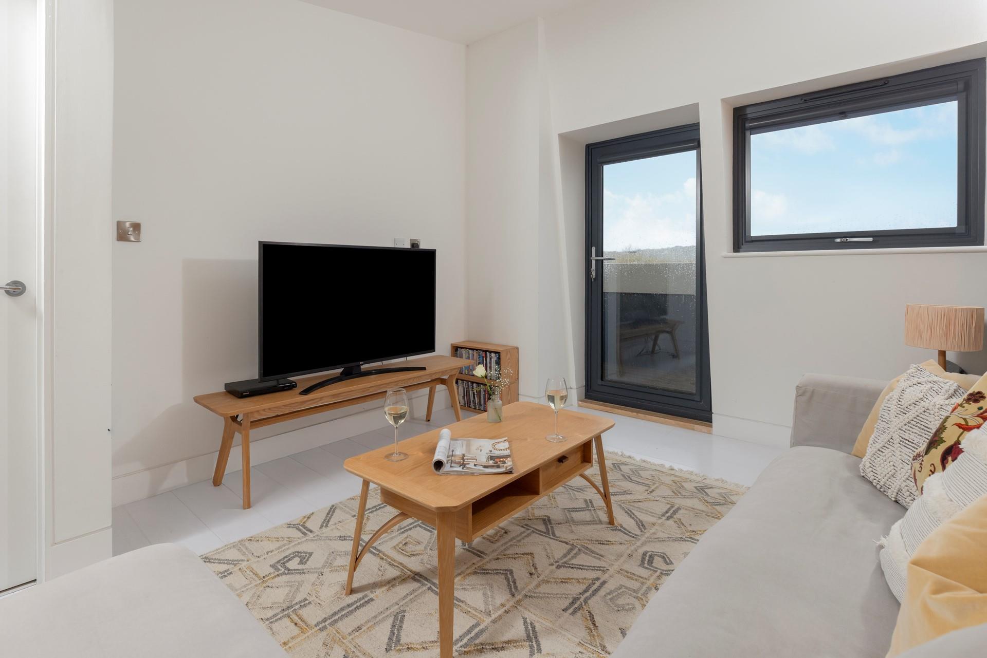 Enjoy family movie night after a busy day on the beach.