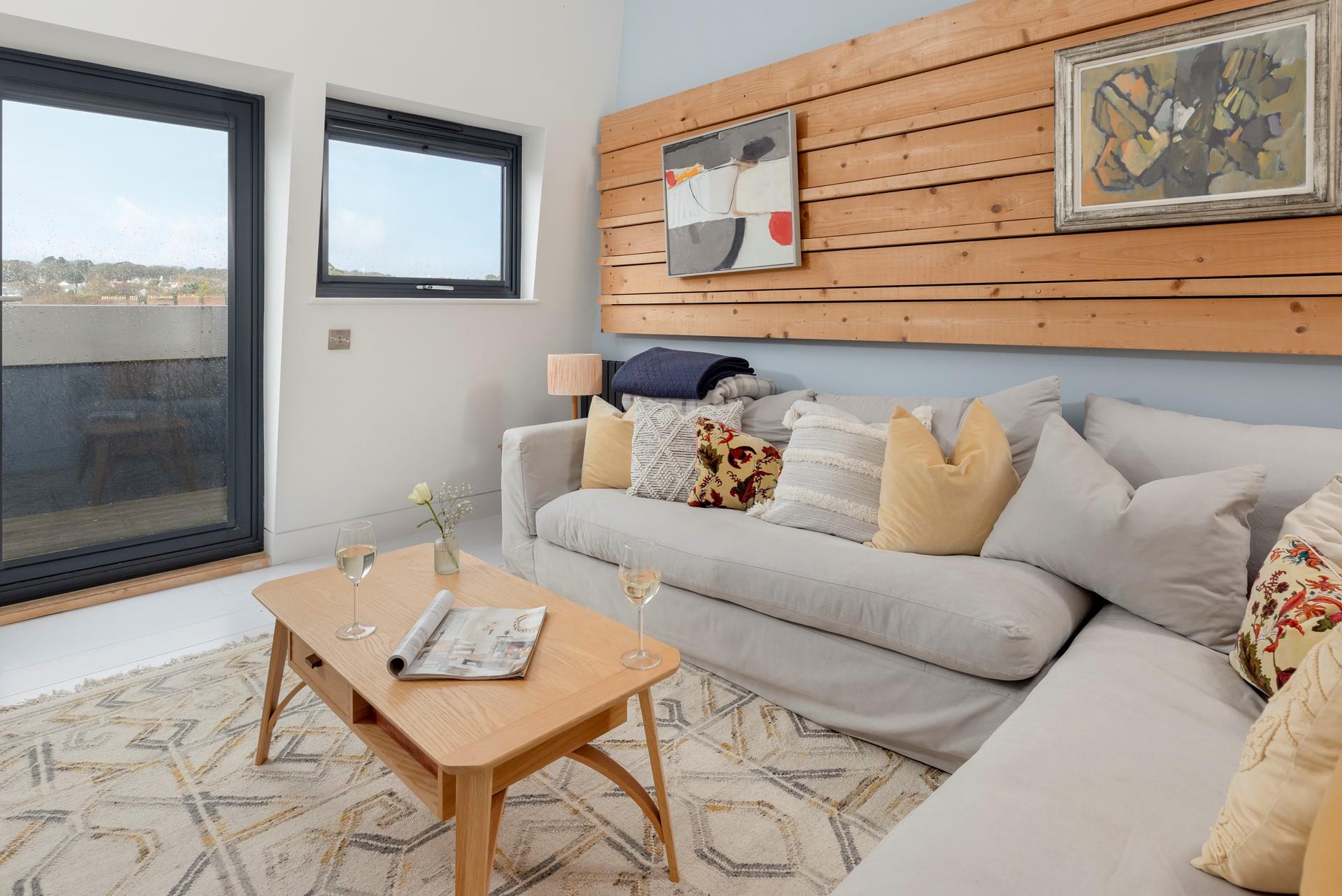 There's plenty of space for all the family to relax with two lounge areas.