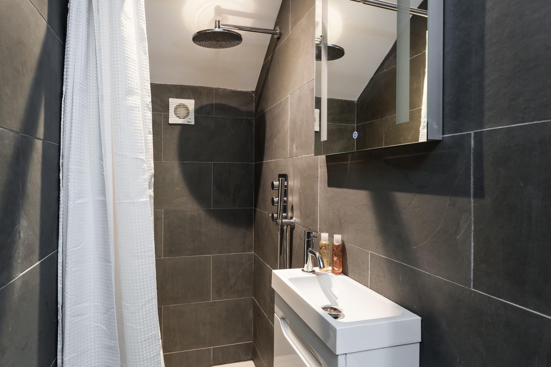 Start the day right with a hot morning shower.