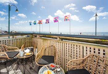 Take your breakfast out to the terrace and listen to the sound of the sea just metres away.