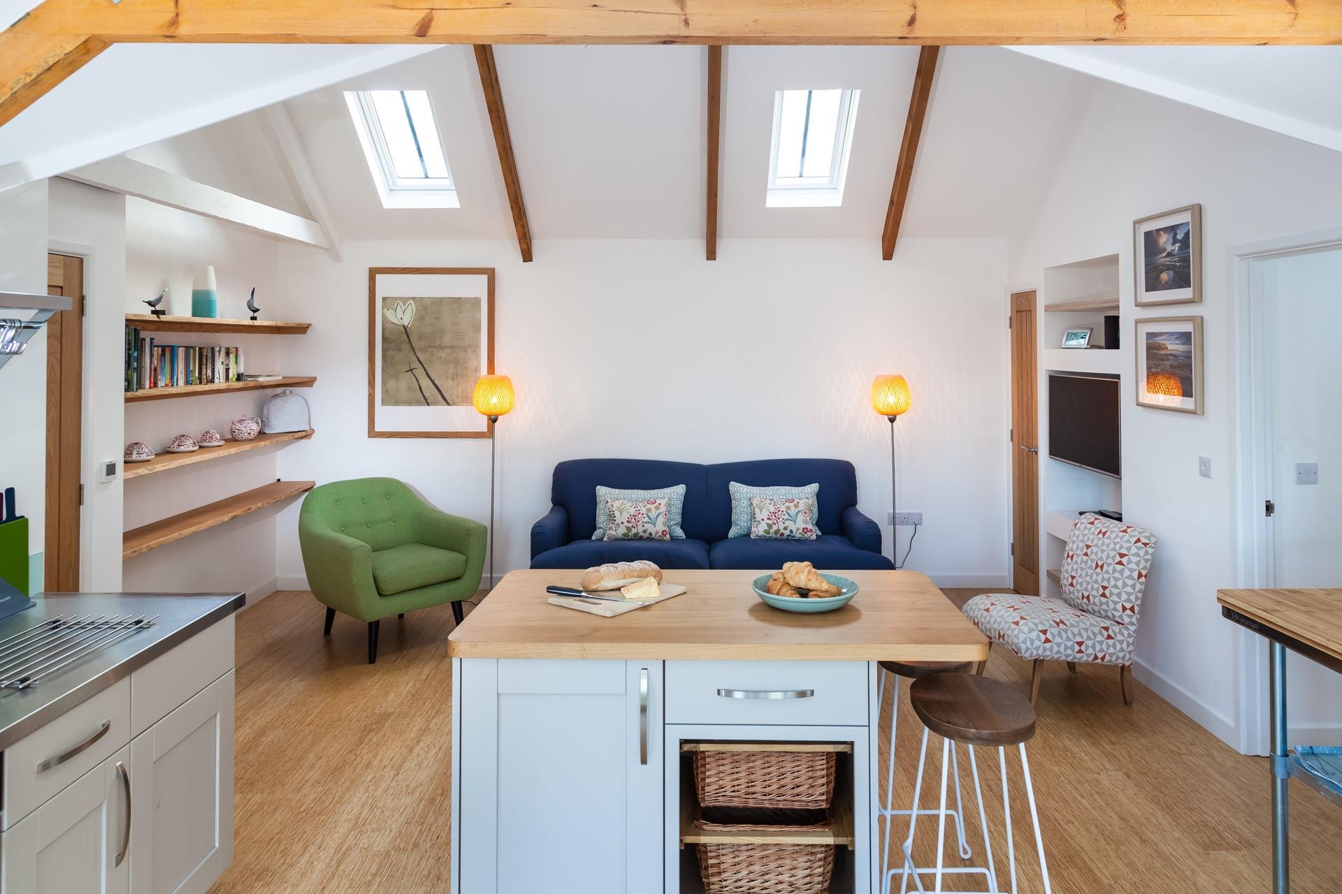 The cosy sofas provide a chance to relax in the evenings.