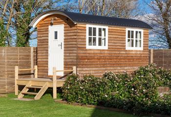 Enjoy peace and tranquillity in the cosy Shepherd's Hut.