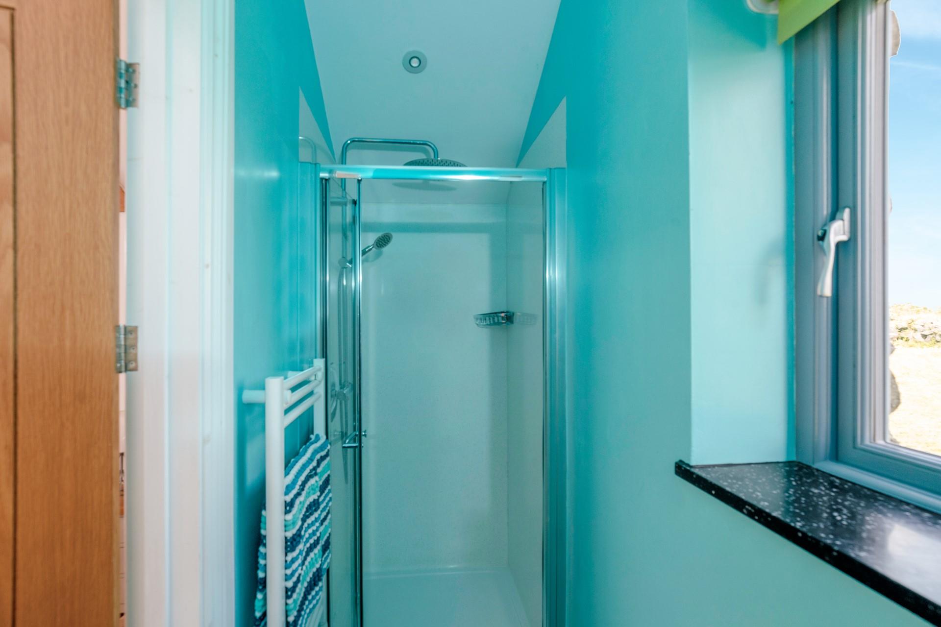 Wake up with an invigorating shower.