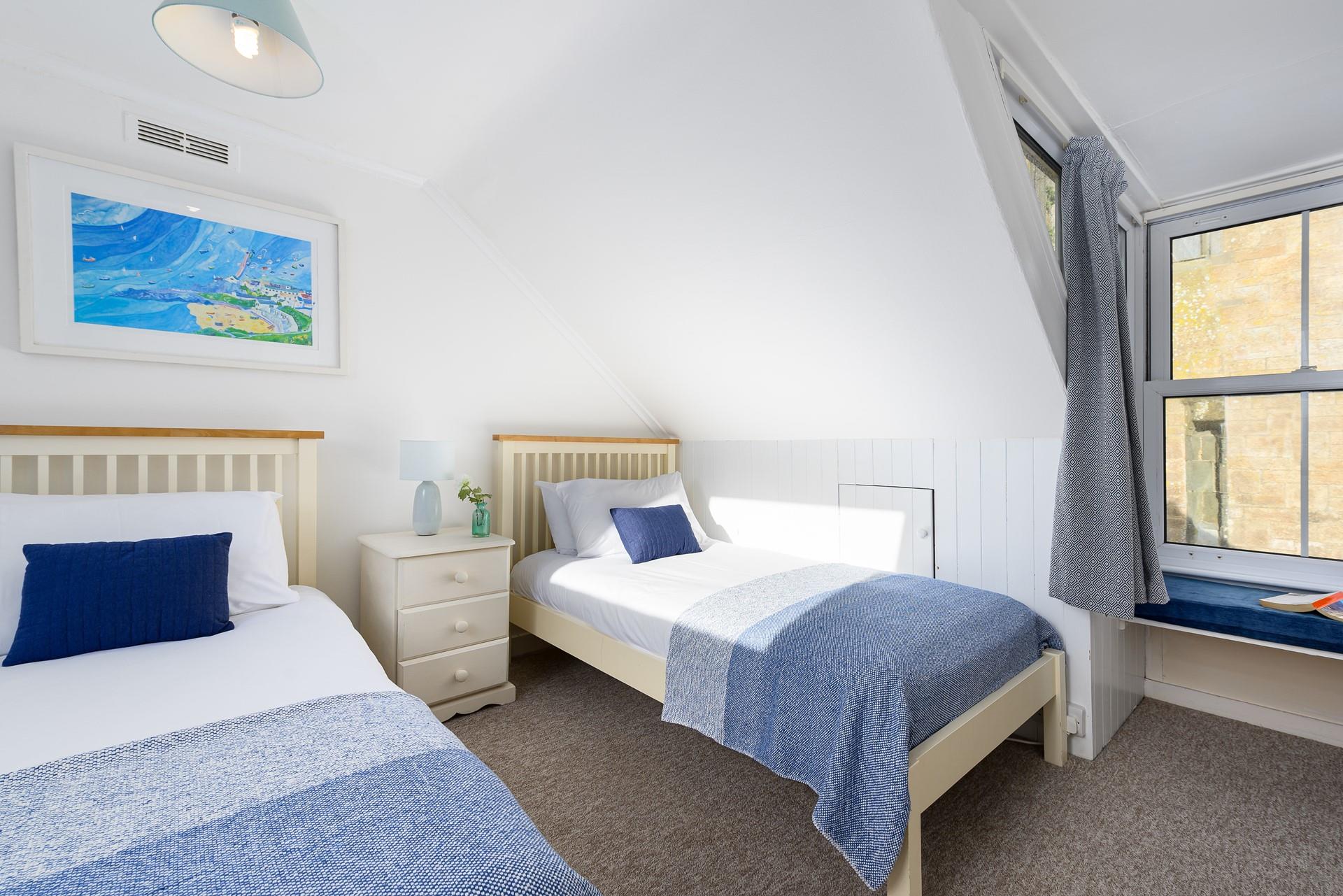 Coastal colours and artwork remind you just how close you are to the sea.