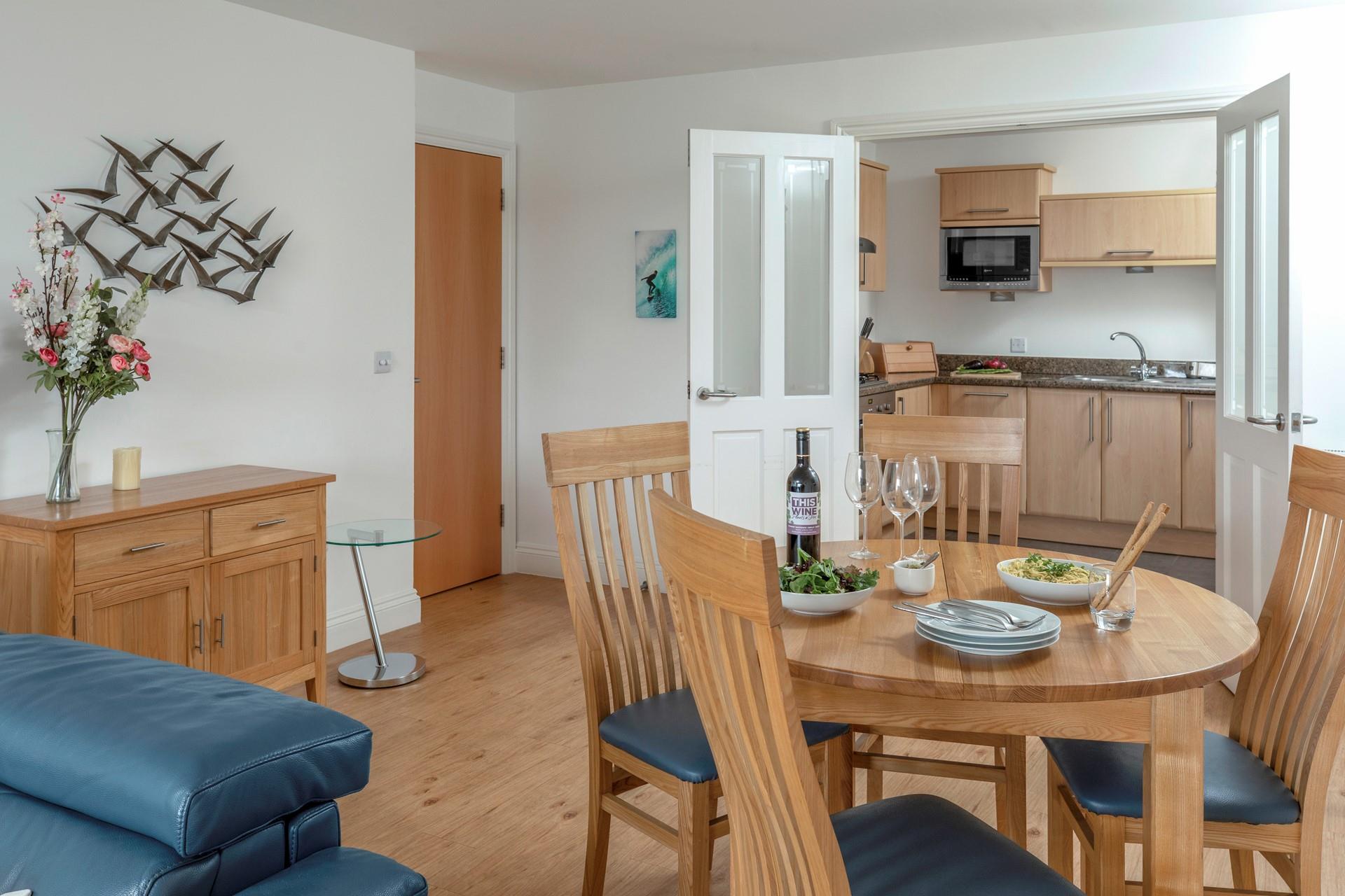 Gather around the dining table for holiday mealtimes.