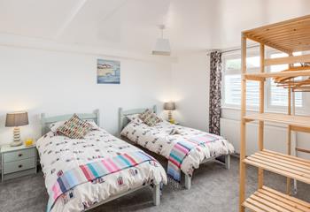 Bedroom 2 has twin beds perfect for the little ones.