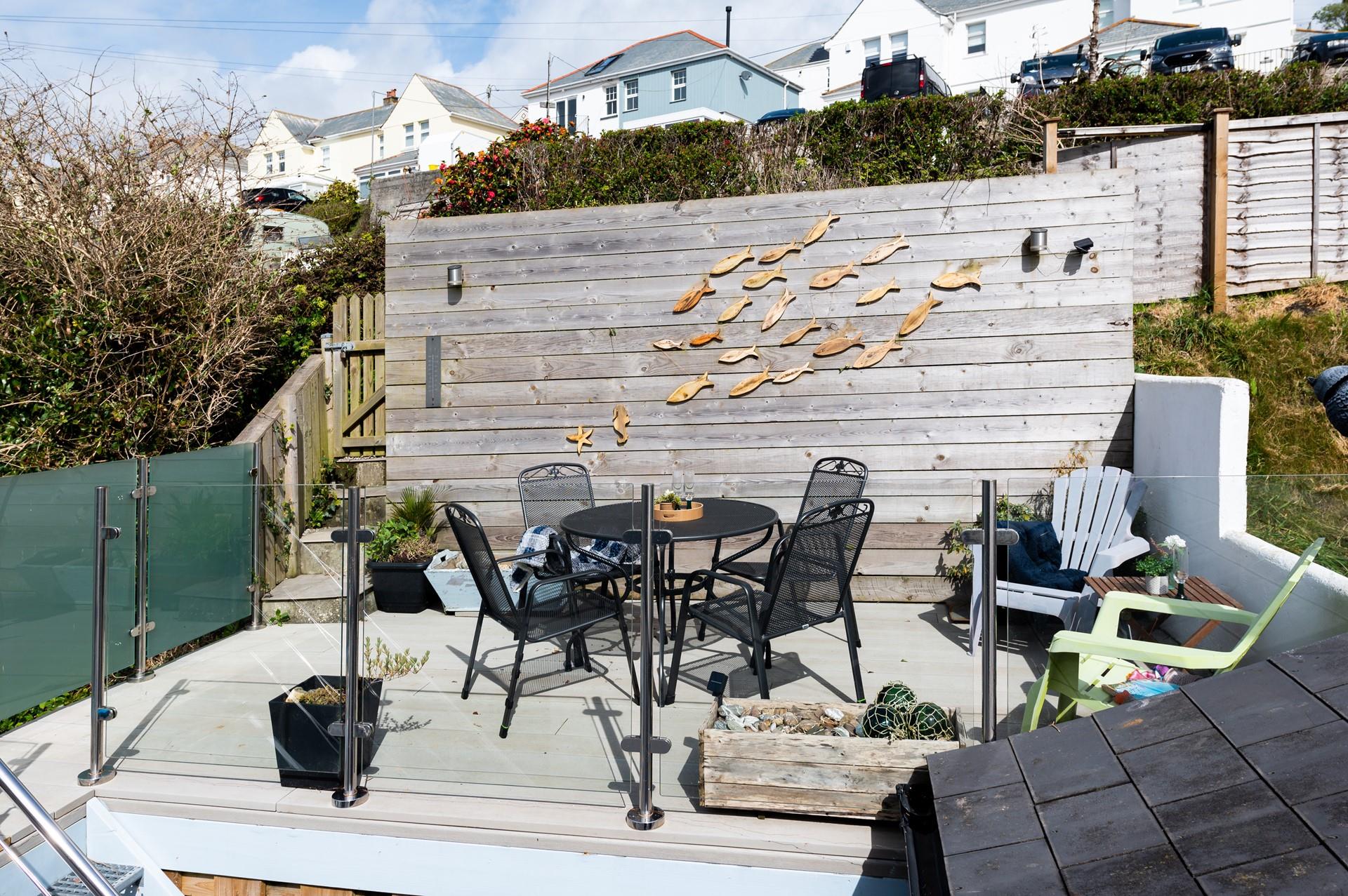 The decking area is equally as fantastic for morning coffee as it is for evenings dining al fresco!