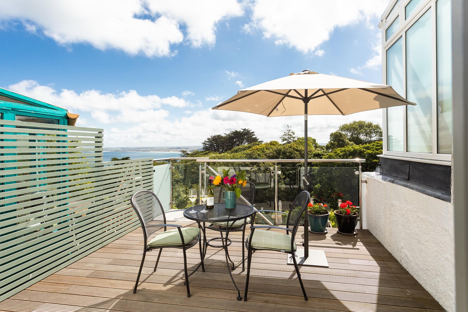 Escape from the hustle and bustle of everyday life; unwind with a glass of wine on the private decking.