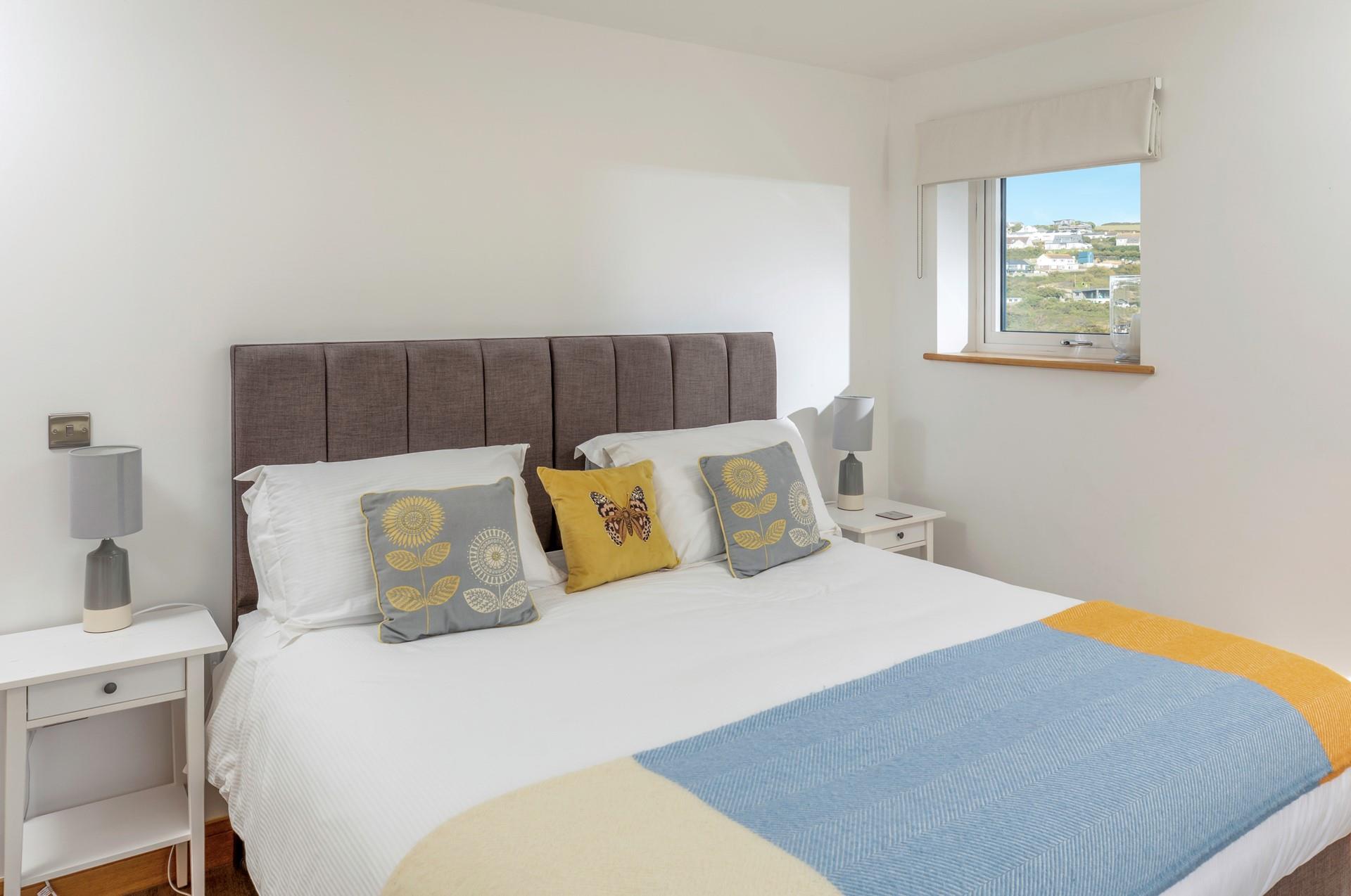 Bedroom 1 can be made as a twin or super king bed.