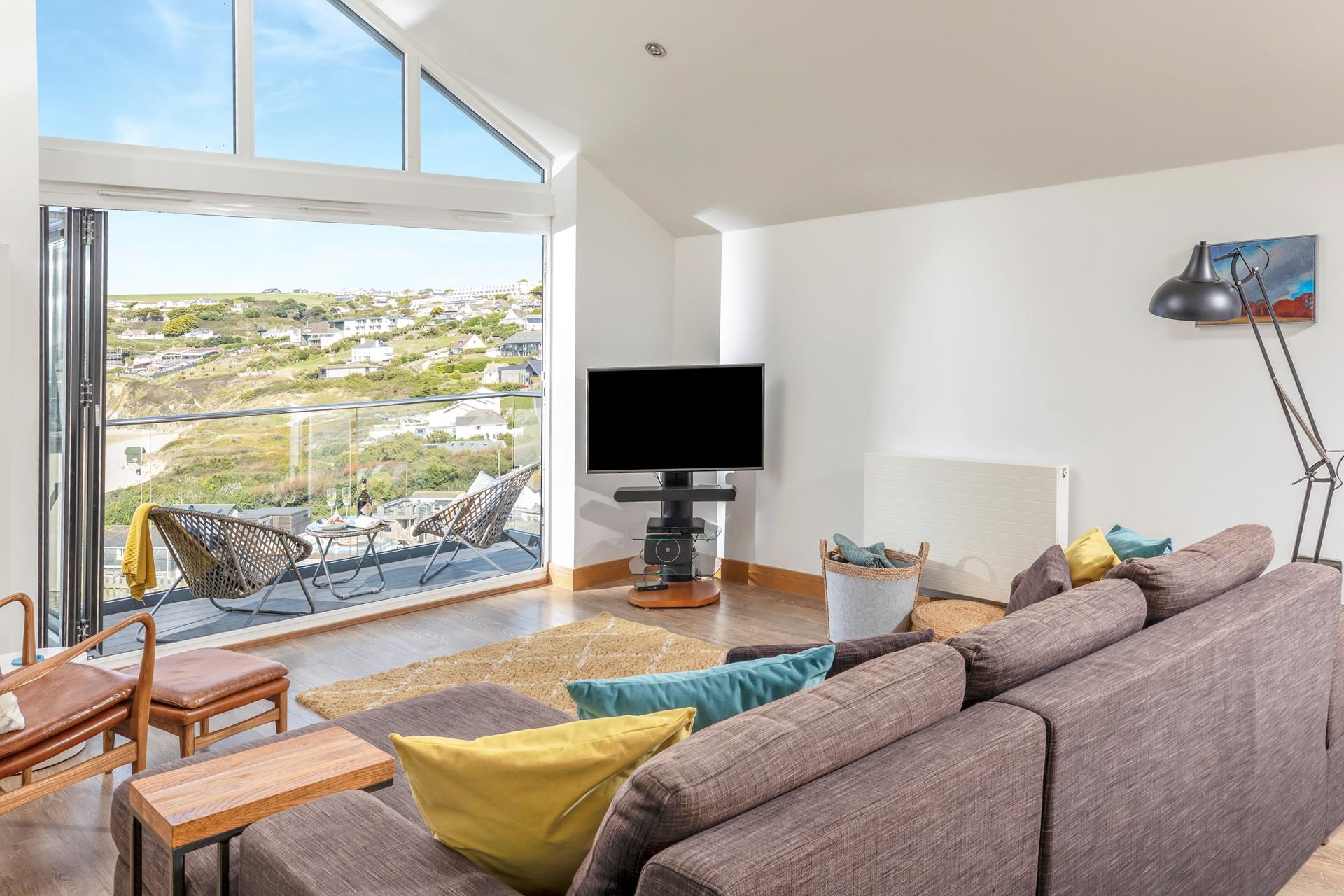 On warm days open the balcony doors and let the fresh air in as you marvel at the breathtaking views.