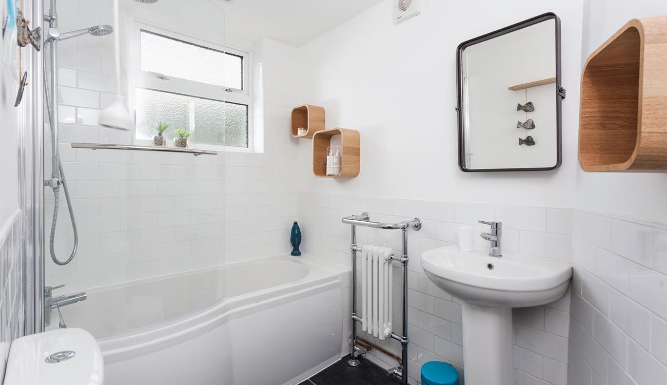 Finish the day by having a relaxing soak in the tub. 