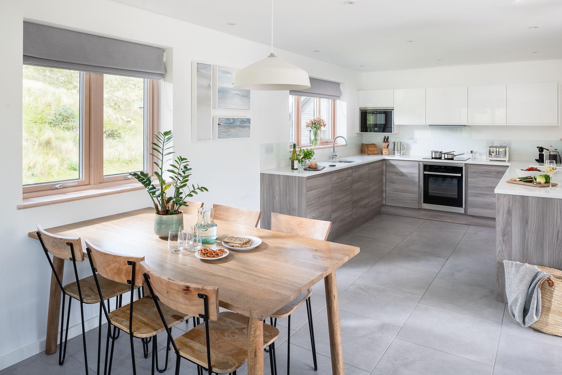 The beautiful lodge has a bright & breezy Scandinavian feel.