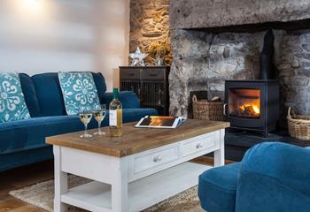 Throw some logs on the fire on a chilly winter's evening and cosy up on the sofa.