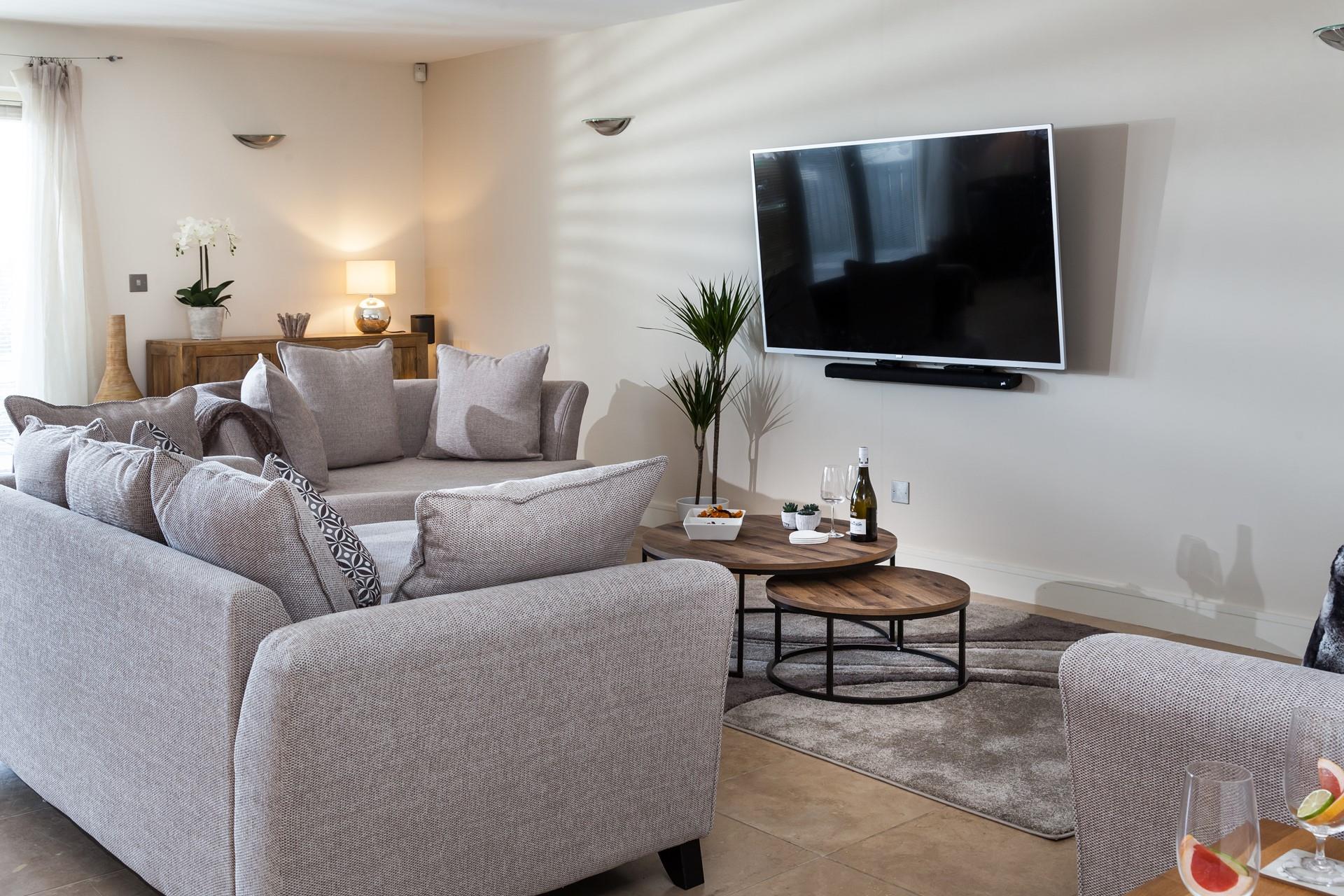 Have a family movie night in the cosy sitting room.