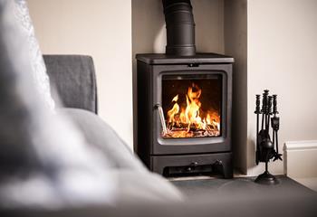 Light the woodburner and snuggle up on colder evenings.