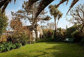 The back garden is big enough for the little ones to kick a ball around. 