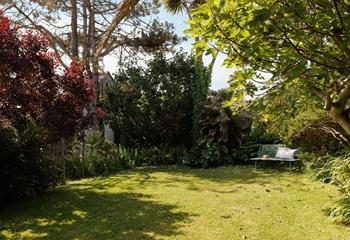 The back garden is big enough for the little ones to kick a ball around. 