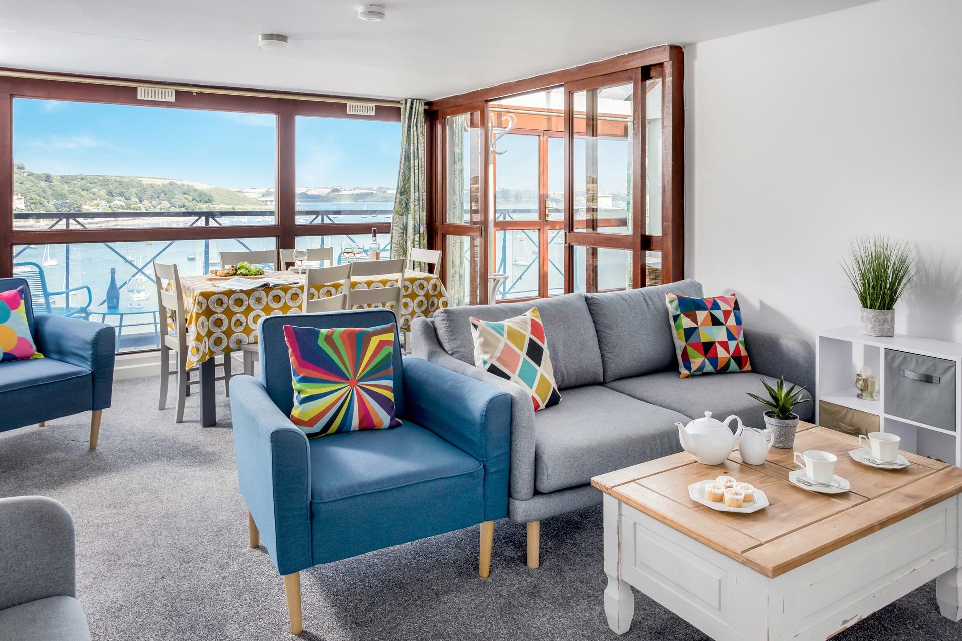 Sit back, relax and watch the boats meander across the harbour.