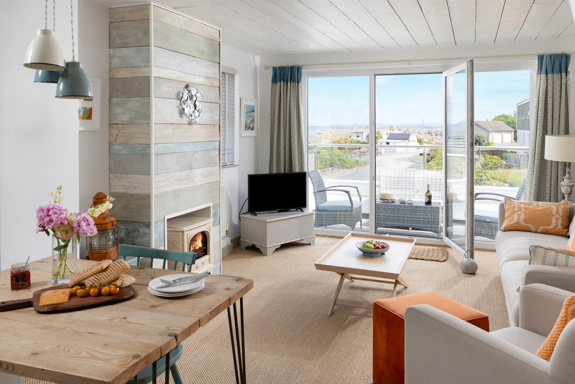 Open plan living makes the most of the view.