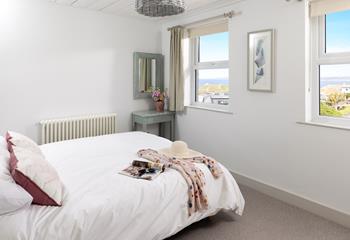 Wake up, throw back the curtains and gaze out towards Godrevy Lighthouse. 