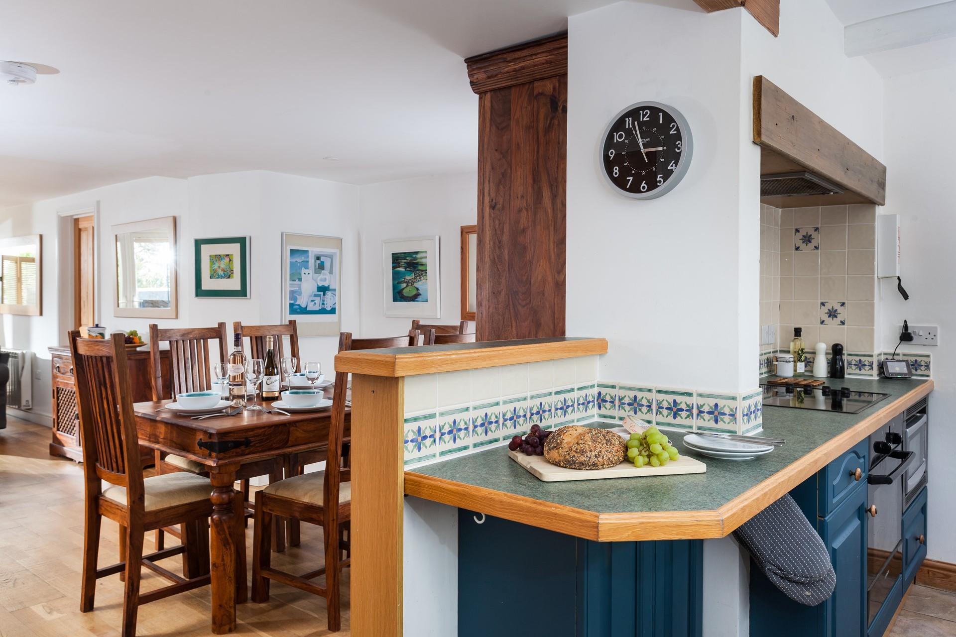 Prepare a home-cooked feast in the well-equipped kitchen.