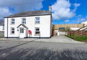 Salem Cottage is nestled on a quiet lane with plenty of parking for two cars.