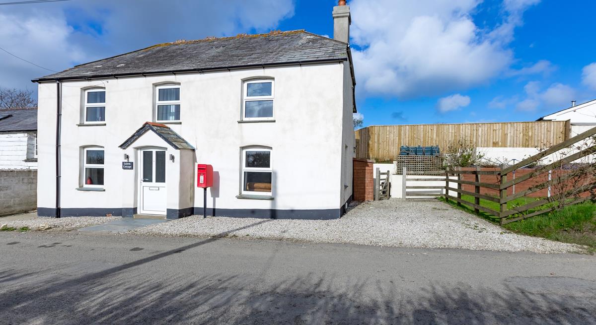 Salem Cottage is nestled on a quiet lane with plenty of parking for two cars.