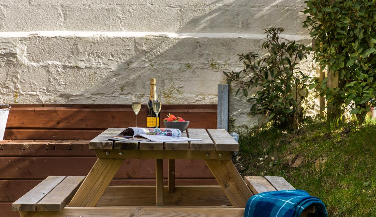 Pour yourself a glass of bubbles and soak up the afternoon sun.