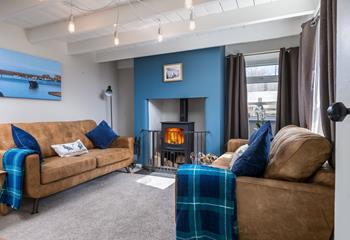 Listen to the crackle of the woodburner in the cooler months in the cosy sitting room.