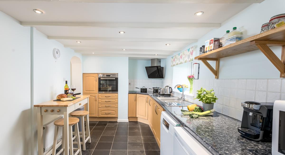 The kitchen has lots of worktop space to rustle up tasty meals.