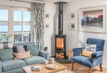 Light the woodburner and cosy up on chilly evenings.