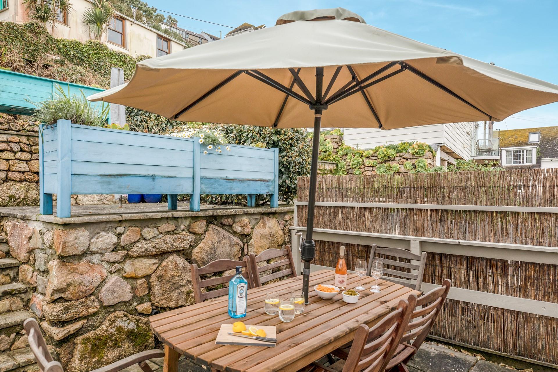 Pour yourself a glass of something chilled to sip in the sun.