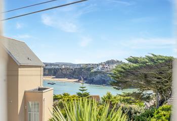 Gaze out at the beautiful sea views from your balcony with a glass of something cold in hand.