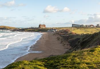 Nearby Fistral beach is world famous for surfing, holding competitions such as the popular Boardmasters Festival.