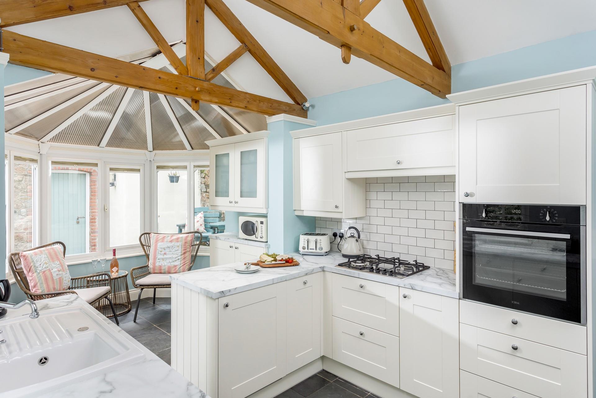 Cook up a storm in the well-equipped kitchen for the whole family.