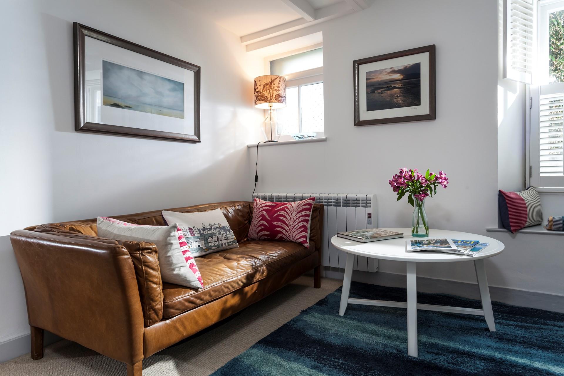 The stylish furnishings invite you to relax with a glass of wine in the evenings.