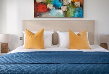 Plush pillows and a comfortable mattress will help you unwind after an exciting day exploring Mevagissey!