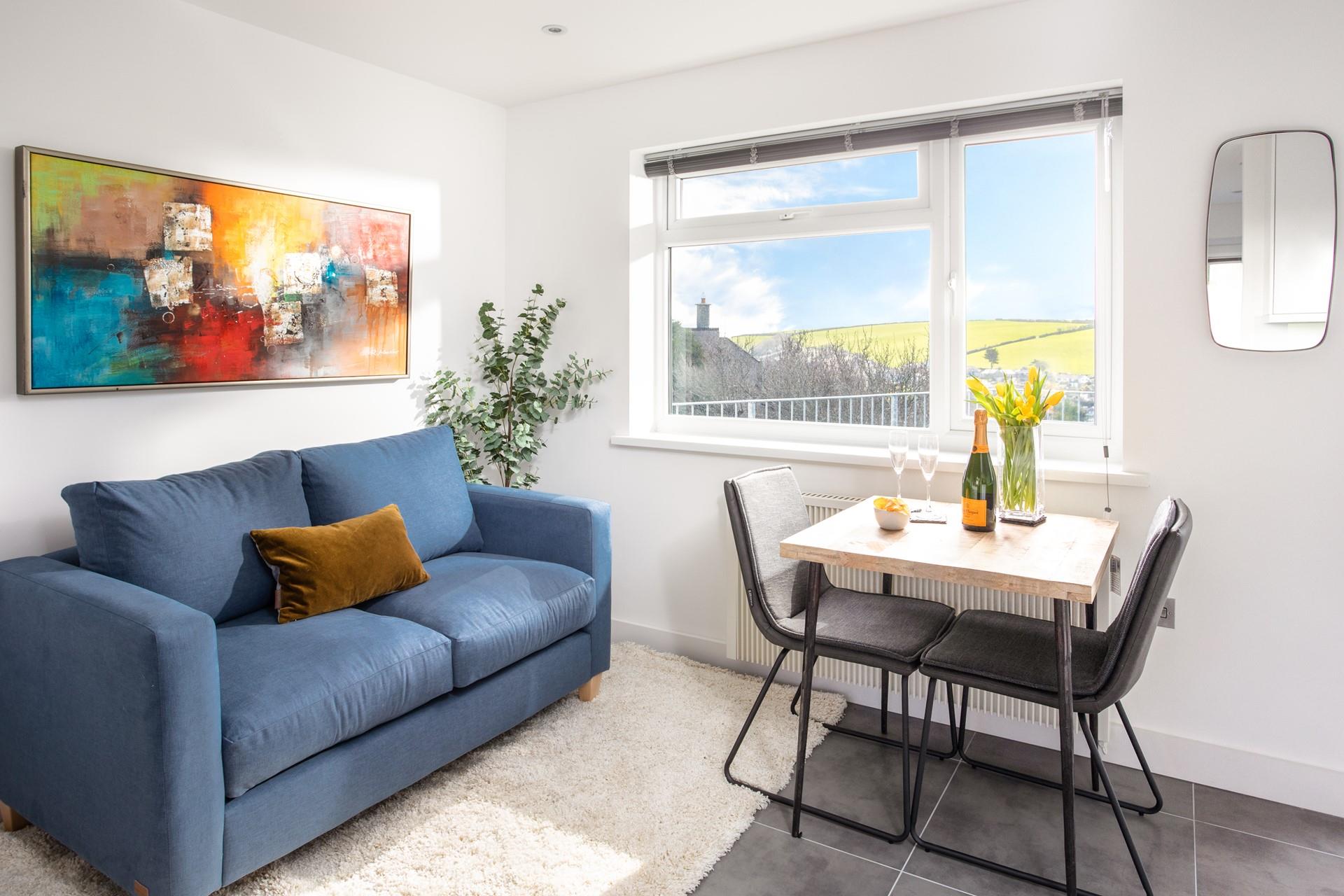 A charming retreat for two, Garden Studio is tucked away in Mevagissey and offers cosy, open plan living.